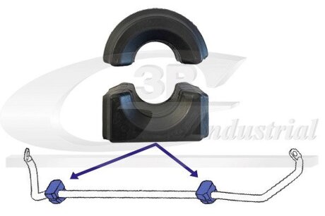 Втулка стабілізатора перед.BMW 5 (F10), 5 (F11), 5 Gran Turismo (F07), 6 (F12), 6 (F13), 6 Gran Coupe (F06), 7 (F01, F02, F03, F04) 2.0-6.0 02.08- 3RG 60163