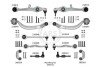 К-кт важелів перед.підвіски Audi A6/Superb/Passat B5 (з тонким пальцем) A.B.S. 219902 (фото 1)
