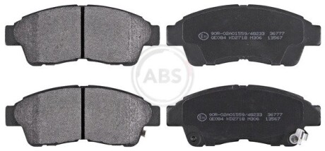 Колодка гальм. диск. TOYOTA CAMRY/COROLLA/RAV4 передн. (ABS) A.B.S. 36777