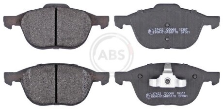 Колодка гальм. диск. FORD/MAZDA/VOLVO FOCUS/C-MAX/3/C30/S40 передн. (ABS) A.B.S. 37422