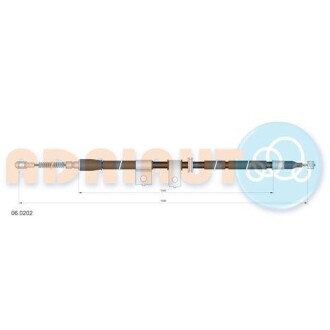 Трос ручного гальма DAEWOO Lanos задній правий ADRIAUTO 06.0202