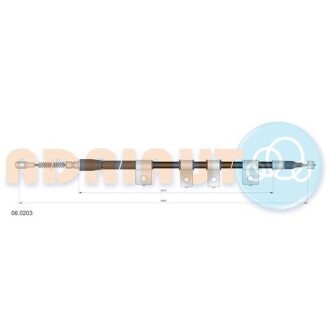 Трос ручного гальма DAEWOO Lanos задній лівий ADRIAUTO 06.0203