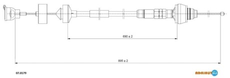 Трос зчеплення CITROEN BERLINGO ADRIAUTO 07.0179