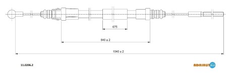 Трос зупиночних гальм ADRIAUTO 1102062