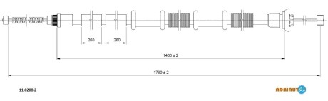 Трос ручного гальма FIAT DOBLO ADRIAUTO 11.0208.2