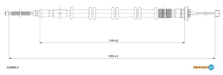 Трос ручного тормоза FIAT DOBLO (выр-во) ADRIAUTO 11.0261.2