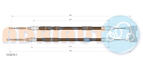 Трос ручного гальма ADRIAUTO 13.0215.1