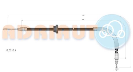 Трос ручного гальма ADRIAUTO 13.0216.1