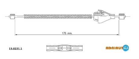 Трос зупиночних гальм ADRIAUTO 13.0221.1