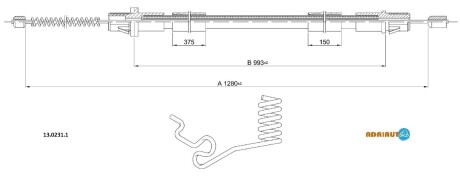 Трос зупиночних гальм ADRIAUTO 13.0231.1