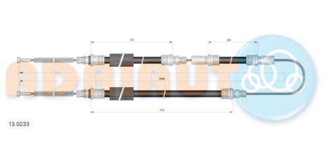 Трос ручного гальма ADRIAUTO 13.0233