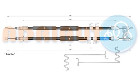 Трос ручного гальма ADRIAUTO 13.0290.1