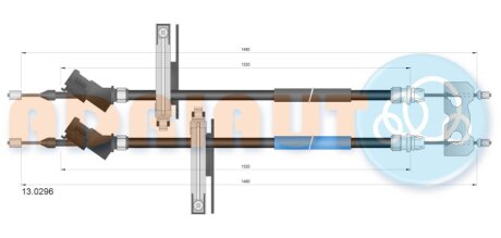 Трос ручного гальма ADRIAUTO 13.0296