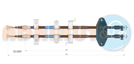 Трос ручного гальма ADRIAUTO 22.0287