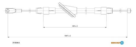 Трос зупиночних гальм ADRIAUTO 2702181