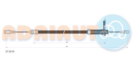 Трос ручного тормоза ADRIAUTO 27.0219