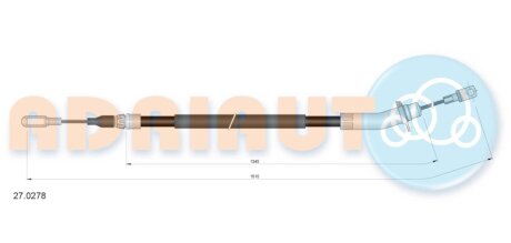 Трос ручного тормоза ADRIAUTO 27.0278