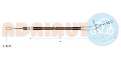 Трос ручного тормоза ADRIAUTO 27.0284