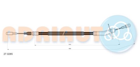 Трос ручного тормоза ADRIAUTO 27.0285