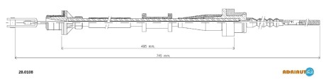 Трос зчеплення NISSAN PRIMERA ADRIAUTO 28.0108