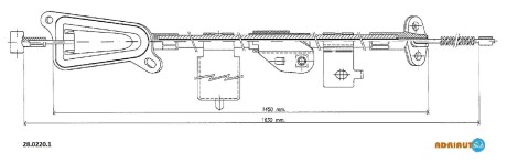 Трос ручного гальма Nissan Almera ADRIAUTO 28.0220.1
