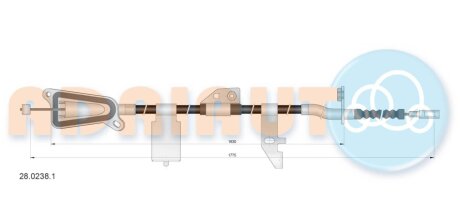 Трос ручного гальма ADRIAUTO 28.0238.1