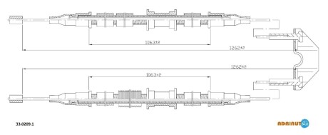 Трос зупиночних гальм ADRIAUTO 33.0209.1