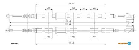 Трос зупиночних гальм ADRIAUTO 33.0217.1