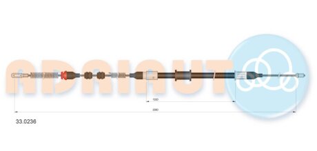 Трос ручного гальма ADRIAUTO 33.0236