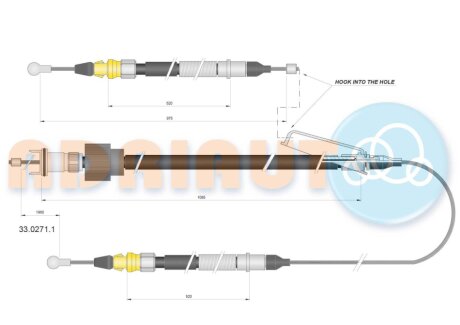 Трос ручного гальма ADRIAUTO 33.0271.1