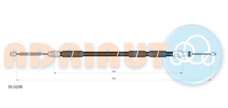 Трос ручного гальма ADRIAUTO 35.0206