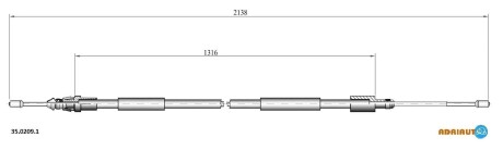 Трос зупиночних гальм ADRIAUTO 35.0209.1