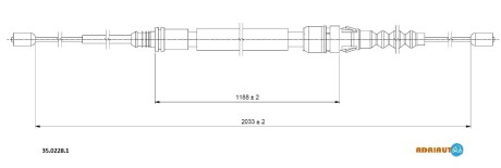 Трос зупиночних гальм ADRIAUTO 35.0228.1