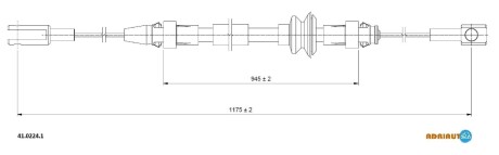 Трос зупиночних гальм ADRIAUTO 41.0224.1
