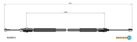 Трос ручного тормоза RENAULT TRAFIC,OPEL VIVARO (выр-во) ADRIAUTO 41.0227.1