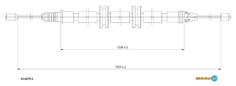 Трос зупиночних гальм ADRIAUTO 4102791 (фото 1)
