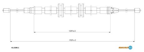 Трос зупиночних гальм ADRIAUTO 4102801 (фото 1)