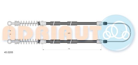 Трос ручного гальма ADRIAUTO 45.0205