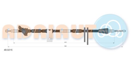 Трос зупиночних гальм ADRIAUTO 480215