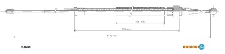 Трос ручного тормоза VW GOLF,SKODA OCTAVIA (выр-во) ADRIAUTO 55.0288