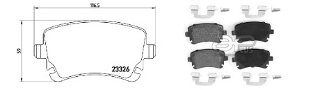 Колодка гальмiвна задн AUDI A6 (4F2, C6) (04/04-06/11) APPLUS APLUS 71137BAAP