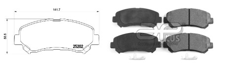 Колодка гальмiвна перед NISSAN QASHQAI / QASHQAI +2 I (J10,JJ10) (12/06-12/13) APPLUS APLUS 71177BAAP