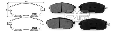 Колодка гальмiвна перед NISSAN JUKE (F15) (06/10-) APPLUS APLUS 71219BAAP