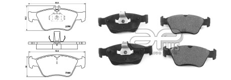 Колодка гальмiвна перед MERCEDES-BENZ E-CLASS (W210) (06/95-08/03) APPLUS APLUS 71311BAAP