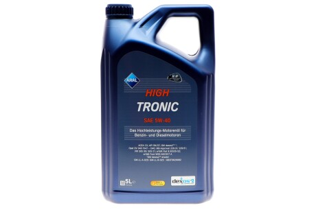 Олива моторна High Tronic SAE 5W40 (5 Liter) ARAL AR-15F47D