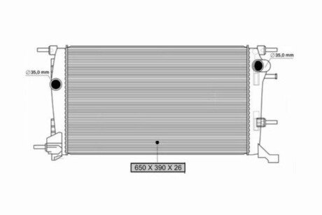 Радіатор охолодження Renault Fluence, Megane Cc, Megane Iii 1.9D/2.0/2.0D 11.08- ASAM 34915