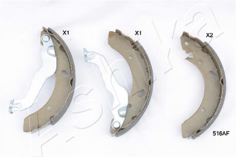 Колодки гальмівні барабанні (комплект 4 шт) ASHIKA 55-05-516