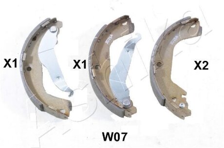 Колодки гальмівні барабанні (комплект 4 шт) ASHIKA 55-0W-W07