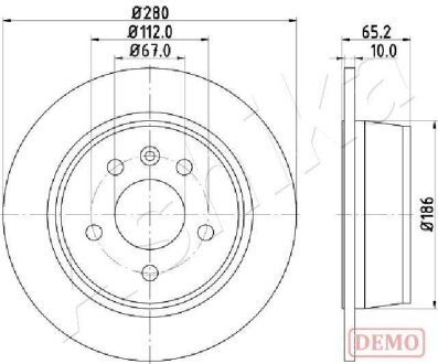 Диск тормозной ASHIKA 61-00-0530C