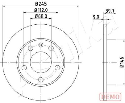 Диск тормозной ASHIKA 61-00-0929C